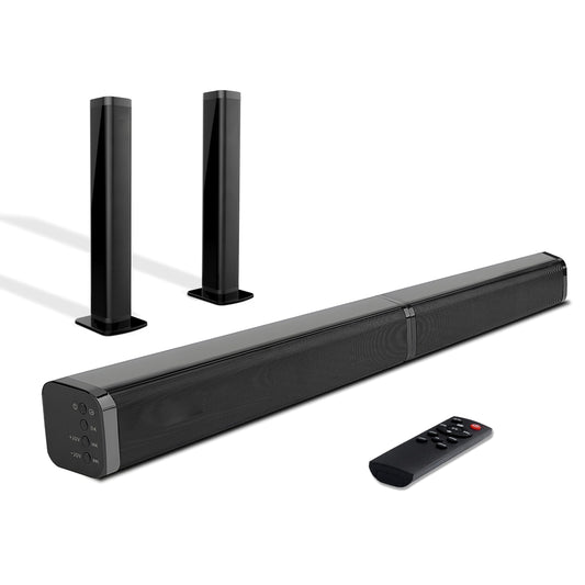 2 in 1 Separable Sound Bars for TV, Bluetooth 5.0 Surround Sound System for TV Wireless Connect, 37 Inch Soundbar for Home Theater, Arc/Optical/Usb Cables & Remote TV Speakers, Wall Mountable