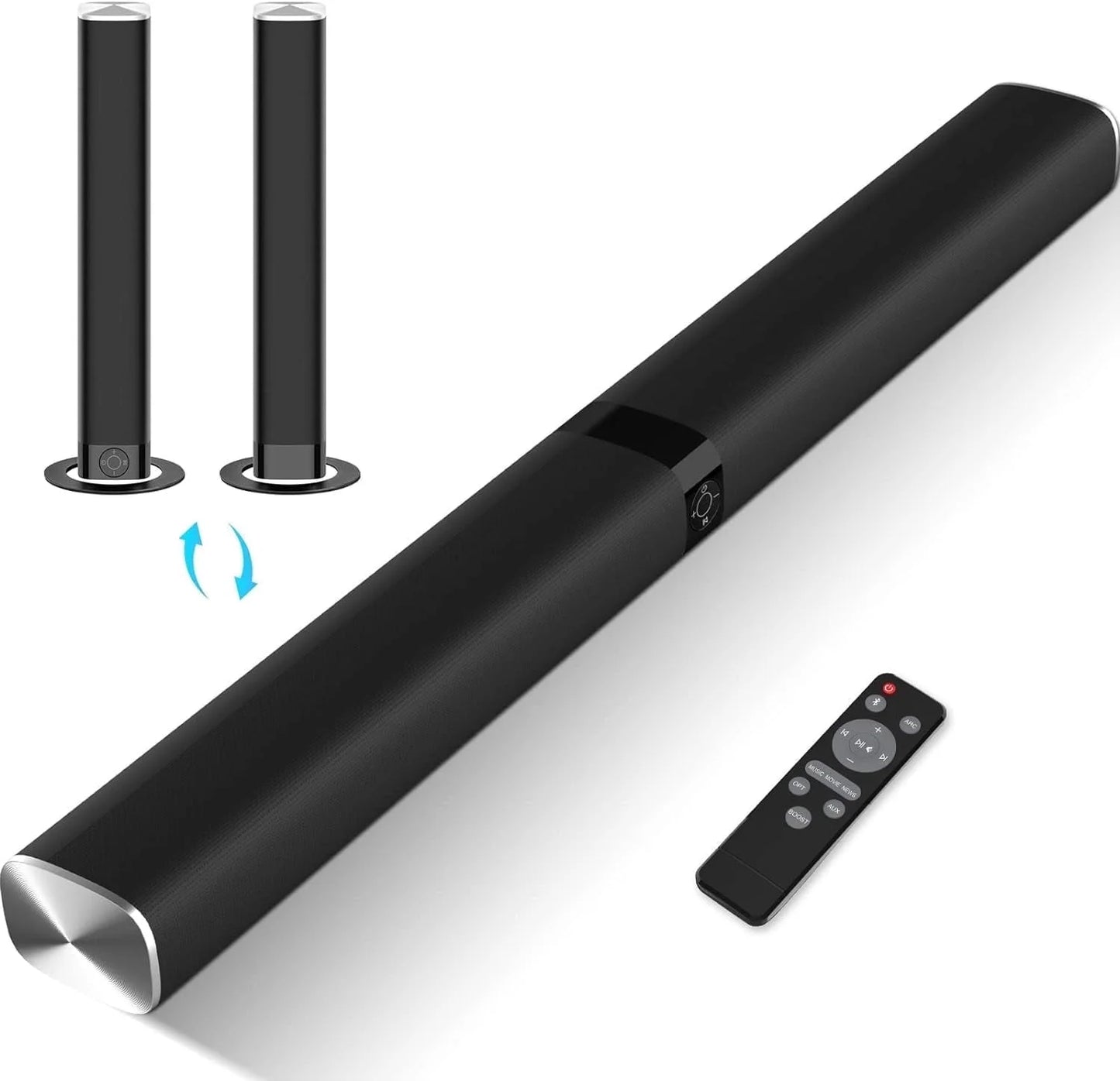 Sound Bar for TV 2 in 1 Separable Bluetooth Soundbar Home Theater Speakers with Arc/Optical/Aux Connect